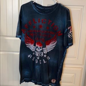 Men’s blue Affliction shirt